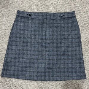 Banana Republic Charcoal Plaid Mini Skirt